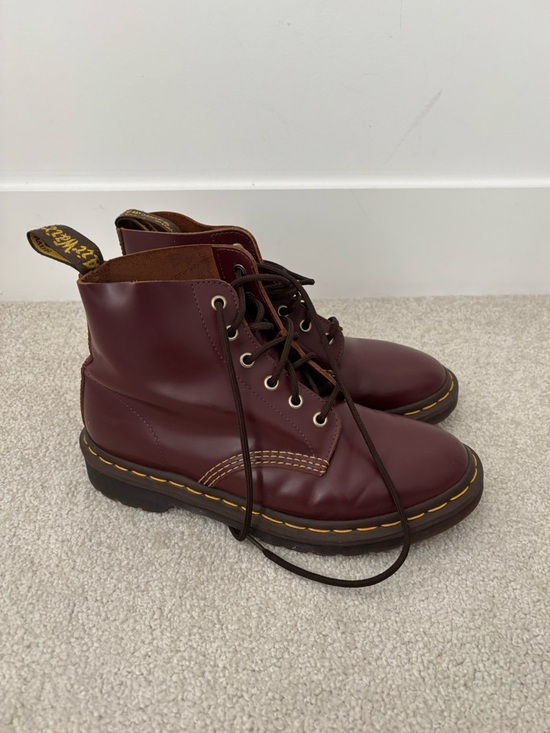 Dr. Martens Shoes - Dr. Martens 101 Vintage Smooth Oxblood Boots Size 8 Women 6 UK